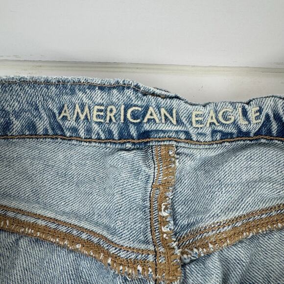 AE American Eagle Women's Low Rise Denim Baggy Skater Shorts Sz 10 - Picture 5 of 9